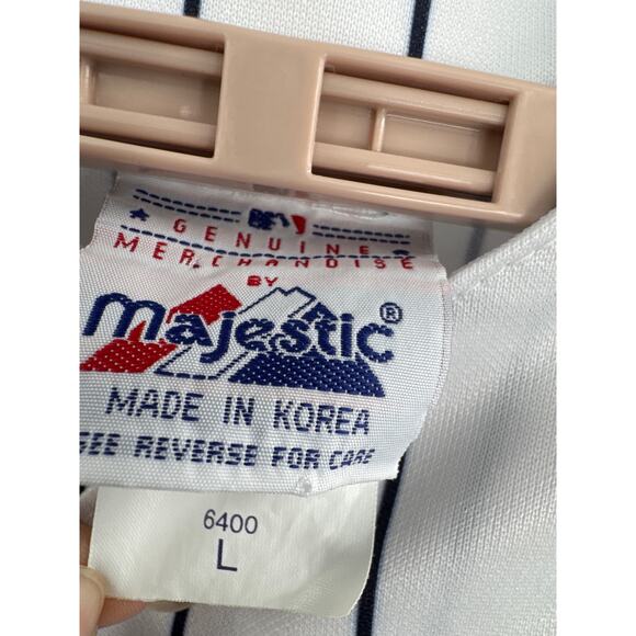 Vintage Majestic Minnesota Twins White Pinstripe Jersey blank no name Size L - Picture 4 of 13